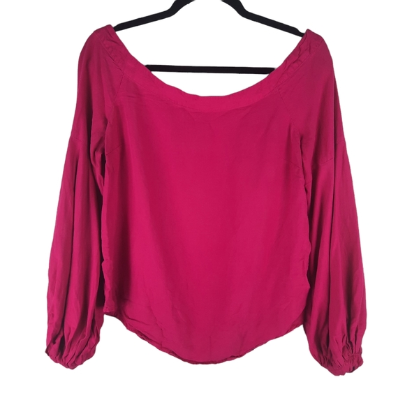 Anthropologie Floreat Mazza pink peasant Top - Picture 6 of 14